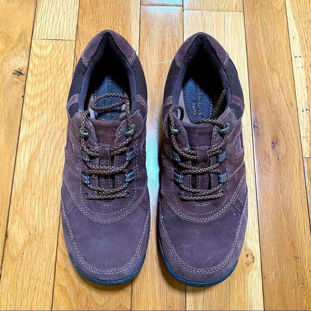 Earth Origins By Earth Brown Leather Sneakers. Women Size 7.5